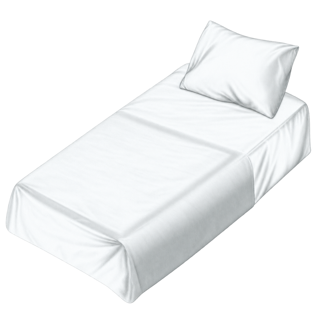 Waterdicht steeklaken wit – 110 × 90 + 50 cm