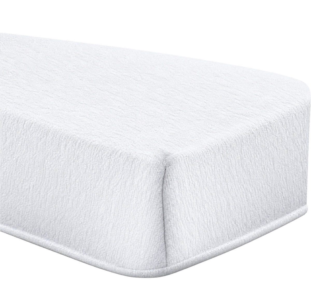 Molton hoeslaken flanel stretch wit – 80/90 × 200/220 + 30 cm
