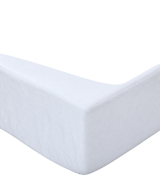 Waterdicht molton hoeslaken flanel wit – 80 × 200 + 30 cm