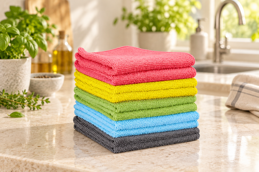 Mikrofasertücher Farbmix – 40 × 40 cm – 6er-Set