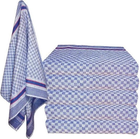 Theedoek Grubentücher blauw – 50 × 100 cm