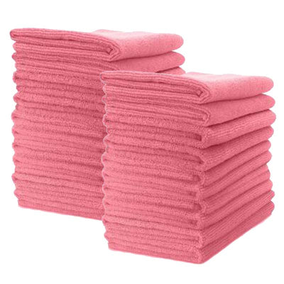 Chiffons microfibres rose – 40 × 40 cm – lot de 6