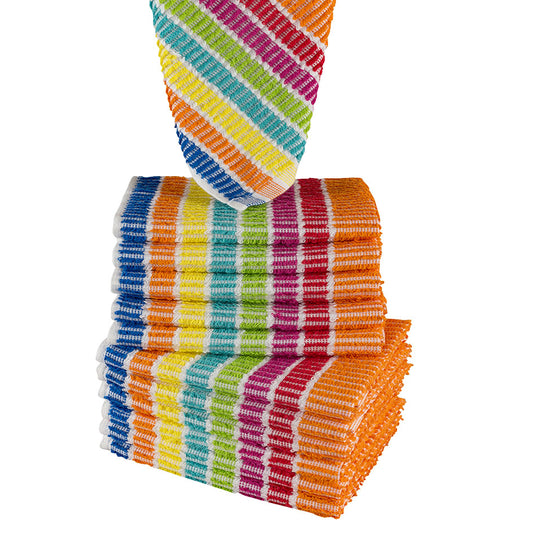 Katoenen vaatdoek regenboog – 35 × 35 cm