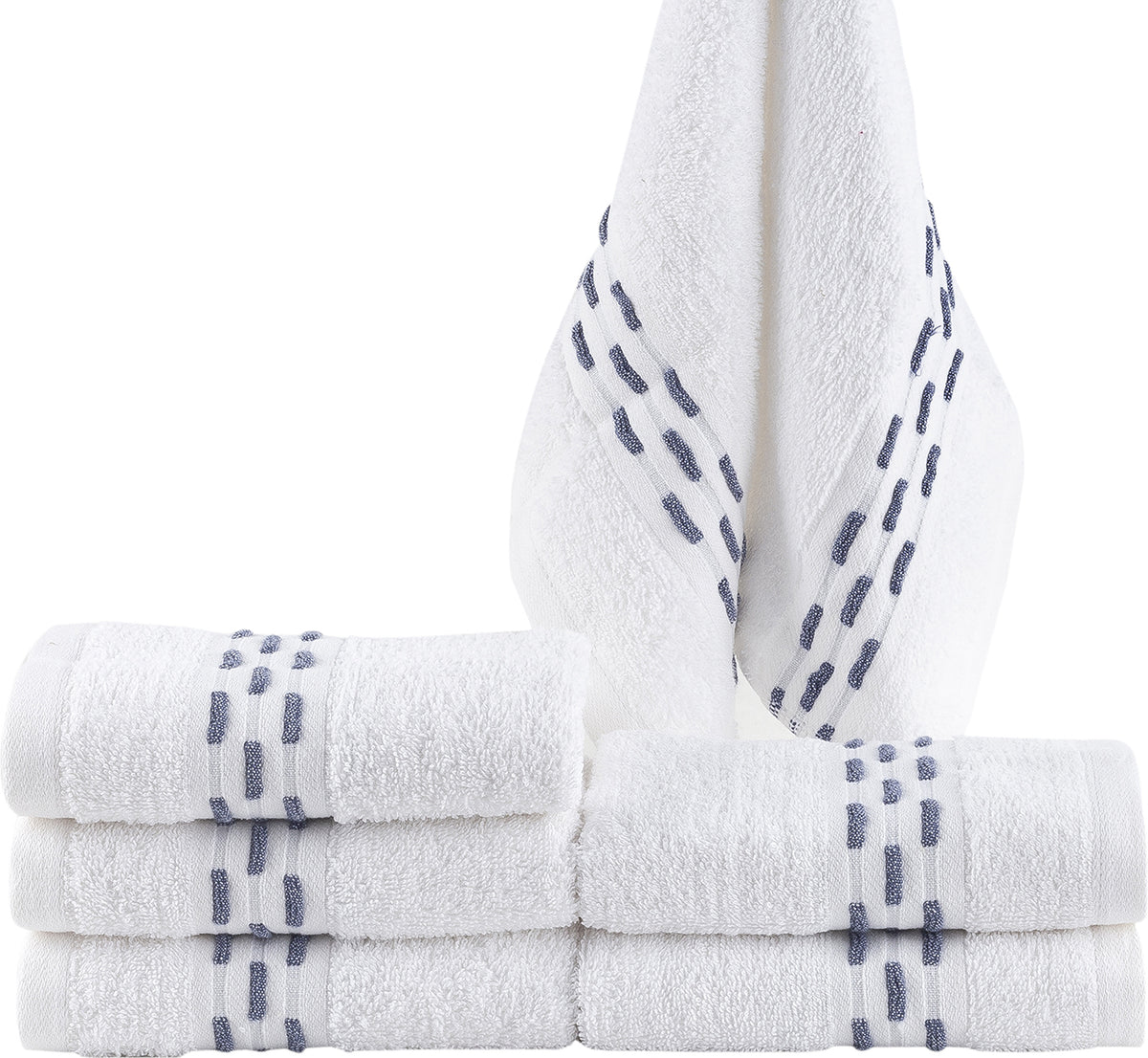 Gastendoekje Golf jacquard wit – 30 × 50 cm – 550 g/m²
